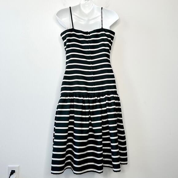 KAPPI 80s Vintage Union Label Summer Dress Size 4 Striped Drop Waist Nautical - Picture 4 of 8